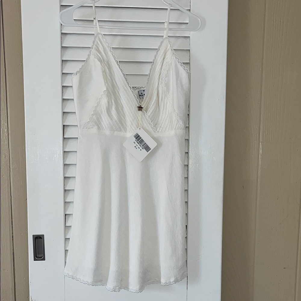 NWT Princess Polly Angel Biba White Lace-Trim  Dress
